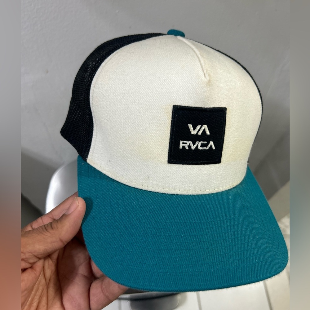 RVCA Teal and Black Mesh Cap